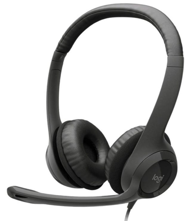 Garnitura Logitech H390, qora