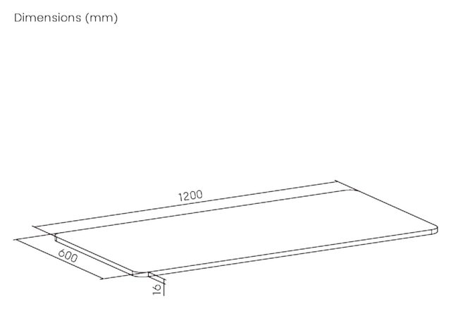 Stol aksessuarlari Brateck TP12060RE, oq — Surat 2