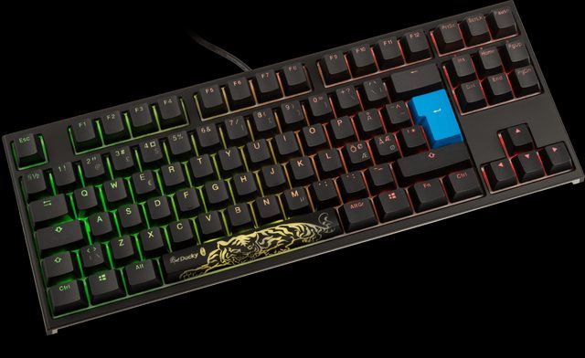 Mexanik klaviatura Ducky One 2 TKL, koʻk svitch