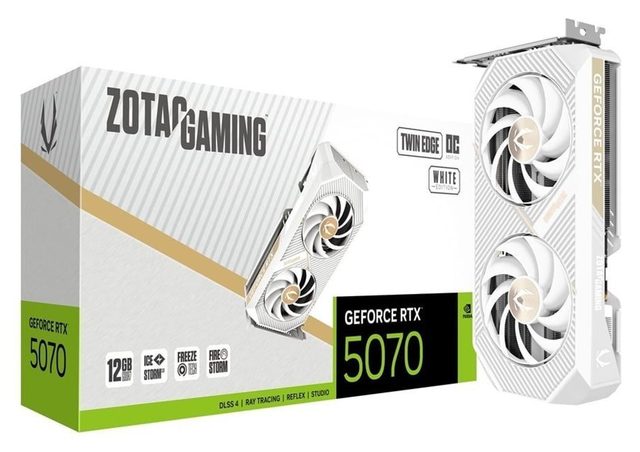 Видеокарта ZOTAC Gaming GeForce RTX 5070 Twin Edge OC White Edition 12 ГБ — Фото 4