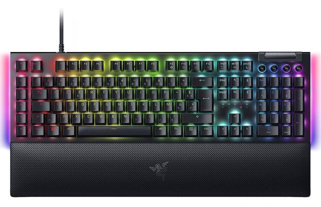 Mexanik klaviatura Razer BlackWidow V4 Yellow Switch, qora