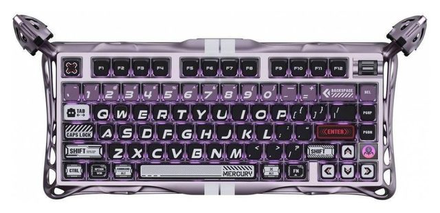 Магнитная клавиатура GravaStar Mercury V75 Pro Gateron Jade, фиолетовый