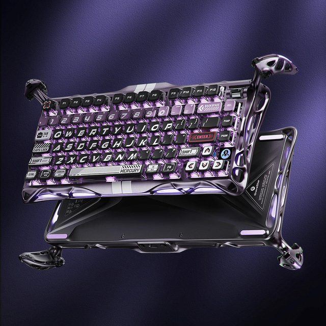 Magnit klaviatura GravaStar Mercury V75 Pro Gateron Jade, binafsha — Surat 5