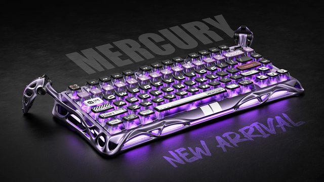 Magnit klaviatura GravaStar Mercury V75 Pro Gateron Jade, binafsha — Surat 6
