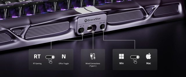 Magnit klaviatura GravaStar Mercury V75 Pro Gateron Jade, binafsha — Surat 8