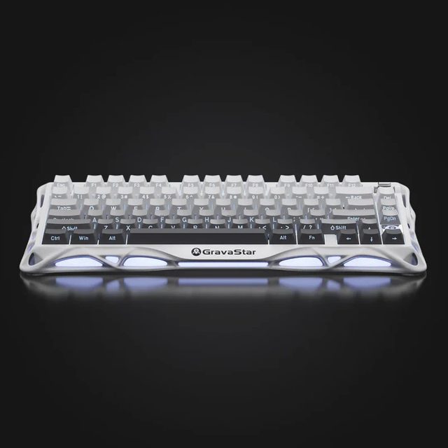 Mexanik klaviatura GravaStar Mercury K1 Kailh Cherry Pink, oq
