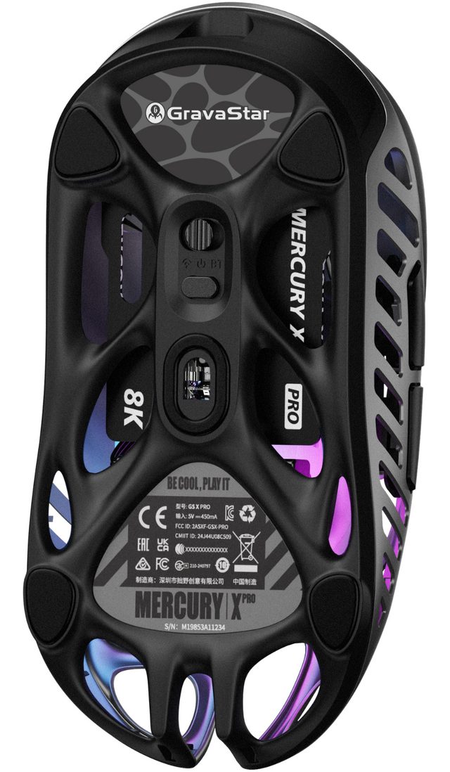 Simsiz oʻyin sichqonchasi GravaStar Mercury X Pro, kulrang — Surat 7