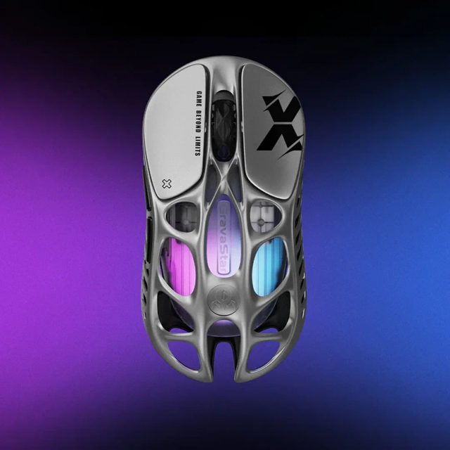 Беспроводная игровая мышь GravaStar Mercury X, серый