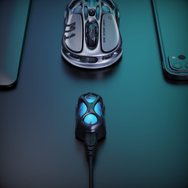 Беспроводная игровая мышь GravaStar Mercury M1 Pro, серый — Фото 3