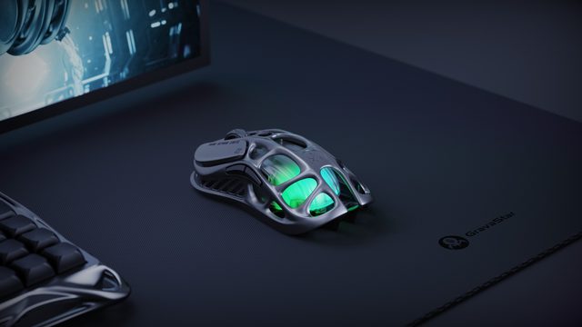 Беспроводная игровая мышь GravaStar Mercury M1 Pro, серый — Фото 5