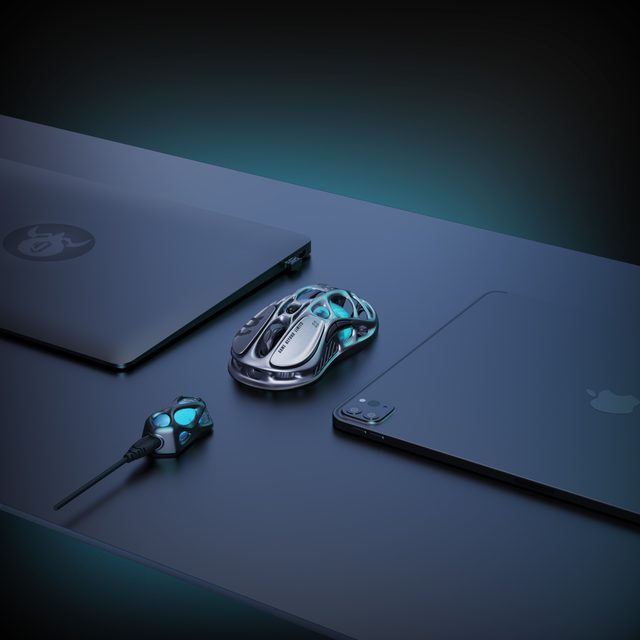 Беспроводная игровая мышь GravaStar Mercury M1 Pro, серый — Фото 6