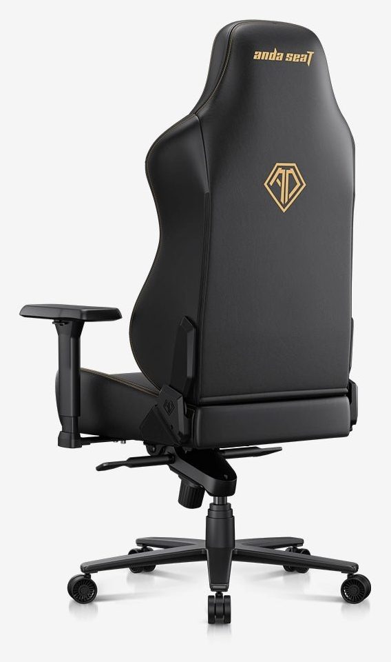 Кресло AndaSeat Phantom 4 Pro, ПВХ кожа, 3D-Armrests, чёрный с золотым (Royal Black) — Фото 2