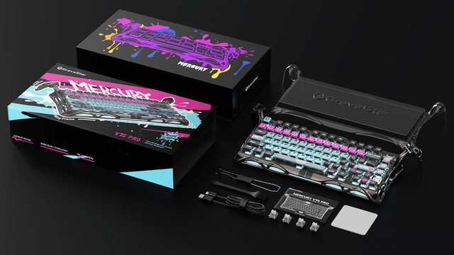 Magnit klaviatura GravaStar Mercury V75 Pro Cyberpunk Edition UFO — Surat 3