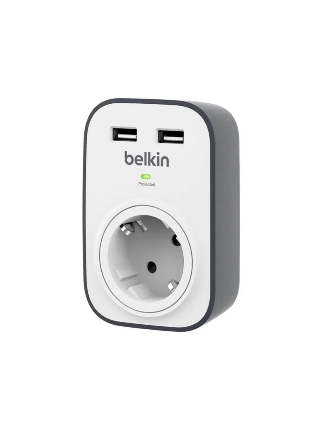 Сетевой фильтр Belkin SurgeCube 1-Outlet with 2 USB 2.4A, красный