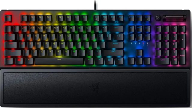 Mexanik klaviatura Razer BlackWidow V3 Green Switch, qora
