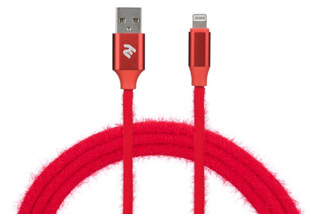 Kabel 2E Fur USB-A — Lightning 1 m, qizil — Surat 4