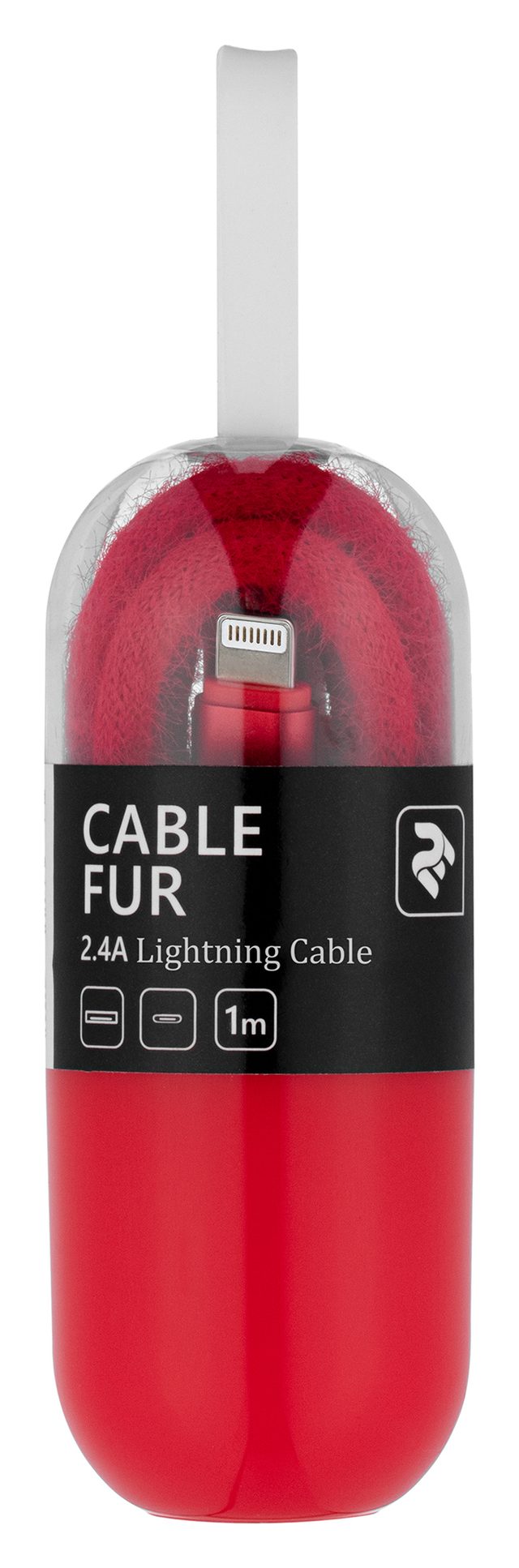 Kabel 2E Fur USB-A — Lightning 1 m, qizil — Surat 6