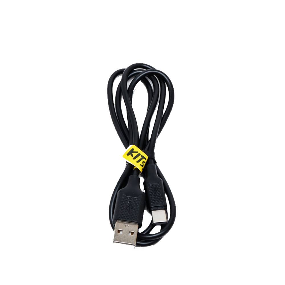 Кабель KITs USB 2.0 to USB Type-C 2A 1 м, чёрный