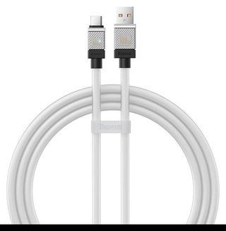 Кабель Baseus CoolPlay USB-A – USB-C 100W 1 м, белый