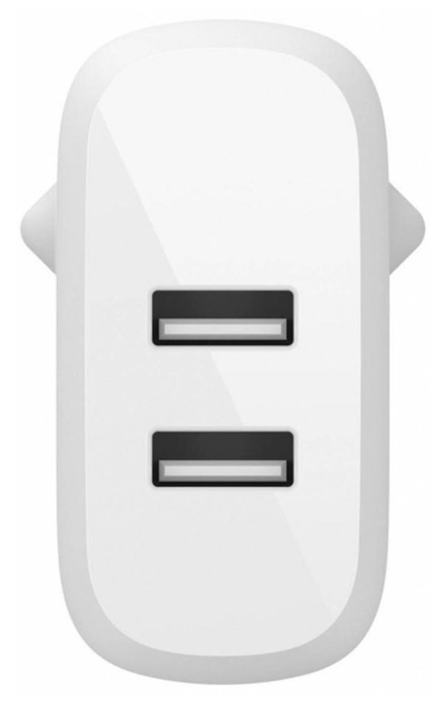 Zaryadlovchi qurilma Belkin BoostCharge Dual USB-A 24W, oq