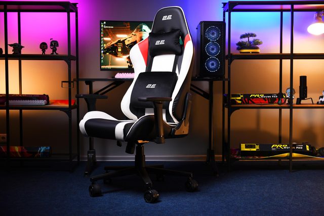 Игровое кресло 2E Gaming Bushido II, чёрно-белый — Фото 5