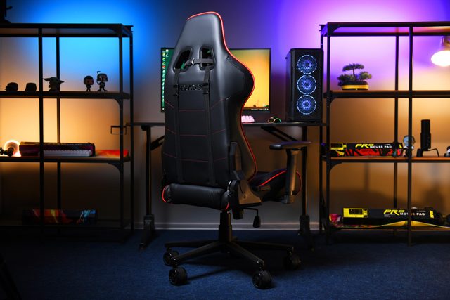Игровое кресло 2E Gaming Hibagon II, чёрно-красный — Фото 5