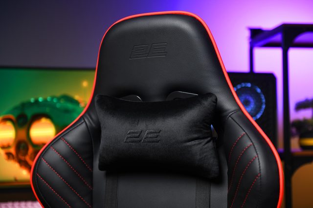 Игровое кресло 2E Gaming Hibagon II, чёрно-красный — Фото 6