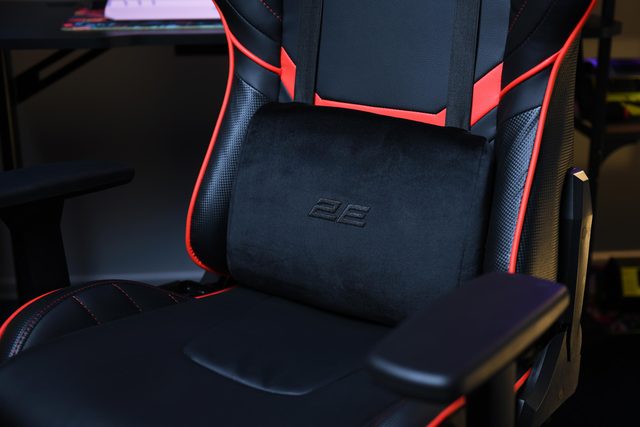 Игровое кресло 2E Gaming Hibagon II, чёрно-красный — Фото 7