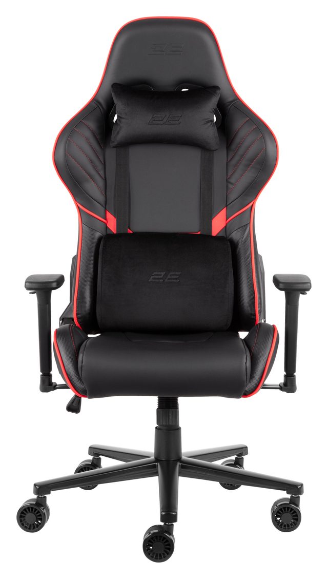 Игровое кресло 2E Gaming Hibagon II, чёрно-красный — Фото 2