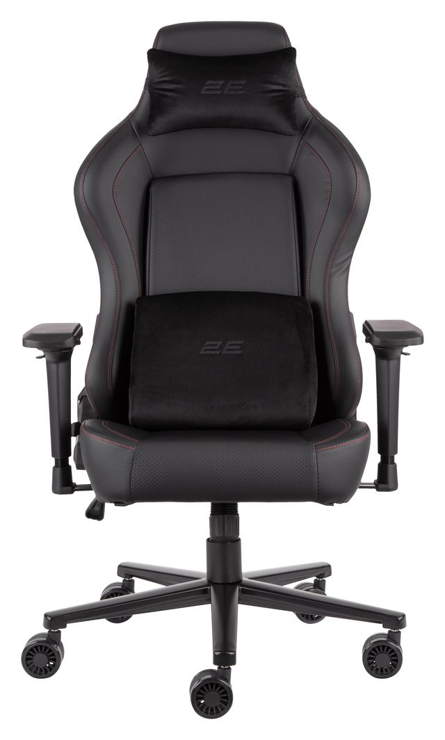 Oʻyin kreslosi 2E Gaming Basan II, qora-qizil — Surat 2