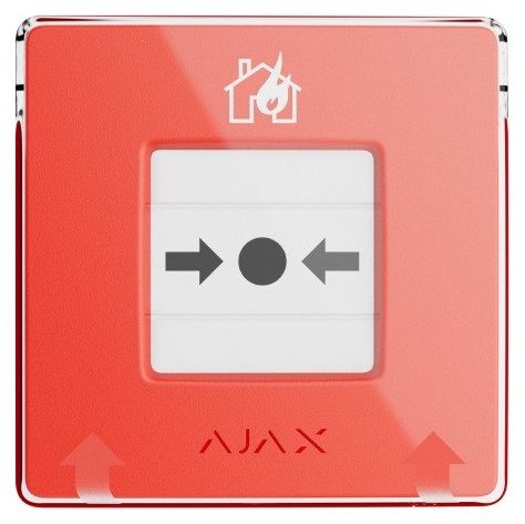 Signalizatsiya datchiklari Ajax Manual Call Point (Red) (9SA), qizil