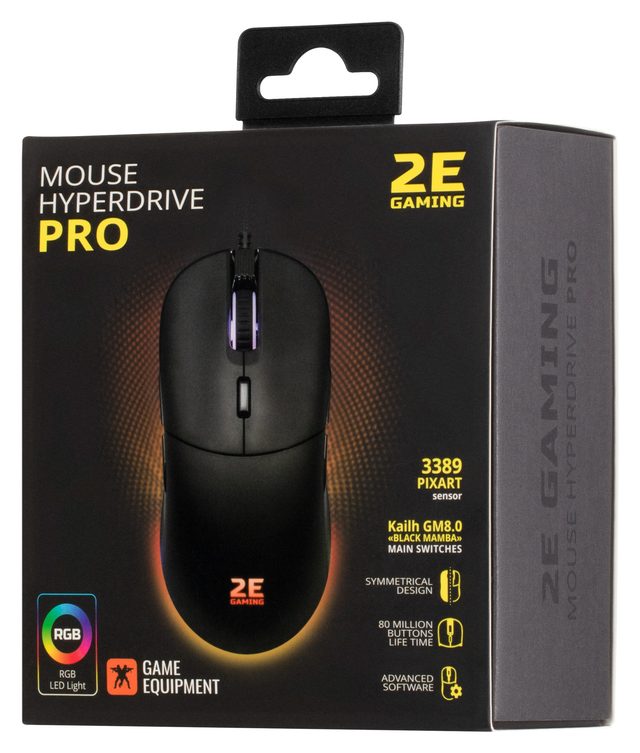 Oʻyin sichqonchasi 2E Gaming HyperDrive Pro, qora — Surat 3