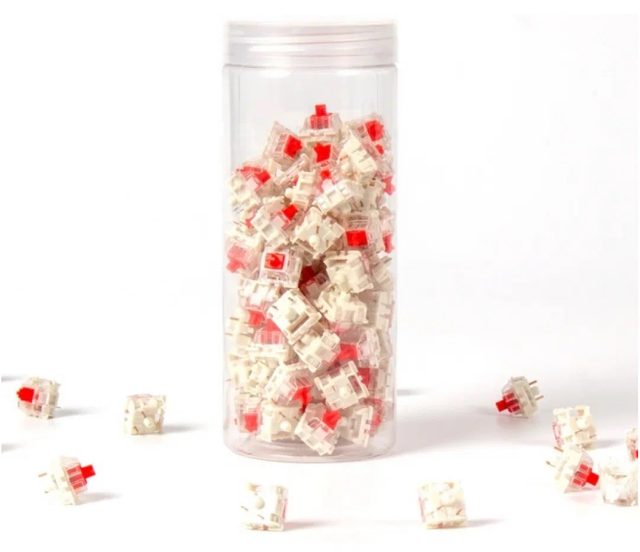 Переключатели для клавиатуры Gateron Silent Red, 110 шт