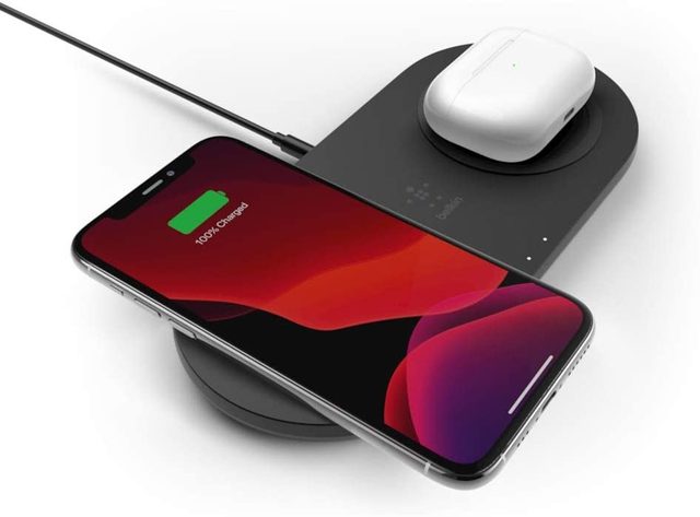 Беспроводное зарядное устройство Belkin BoostCharge Dual Pads 15W, чёрный — Фото 3