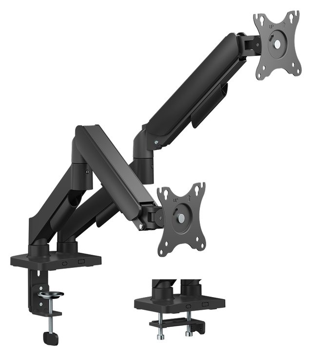 Ikki monitor uchun stol kronshteyni Brateck LDT97-C024E, toʻq qizil