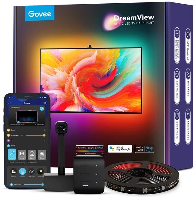 Yoritish toʻplami Govee DreamView T1 TV Backlight H6199, qora