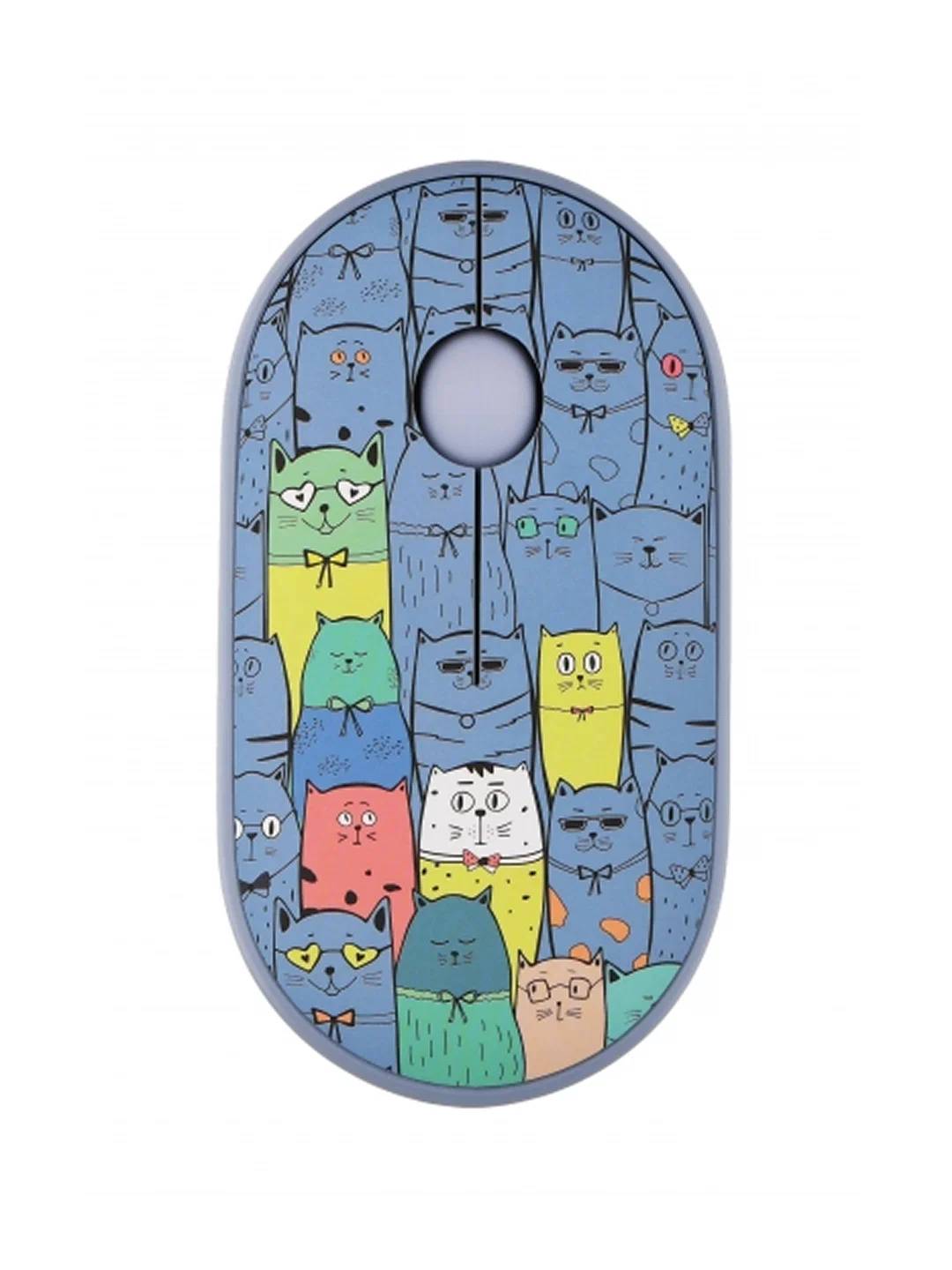 Беспроводная мышь 2E MF300 Pets Cats, синий