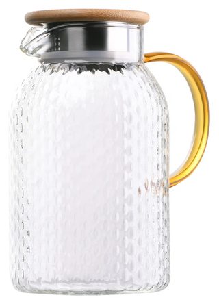 Кувшин Ardesto Dew с бамбуковой крышкой, 1500 мл, боросиликатное стекло (AR2615PG)