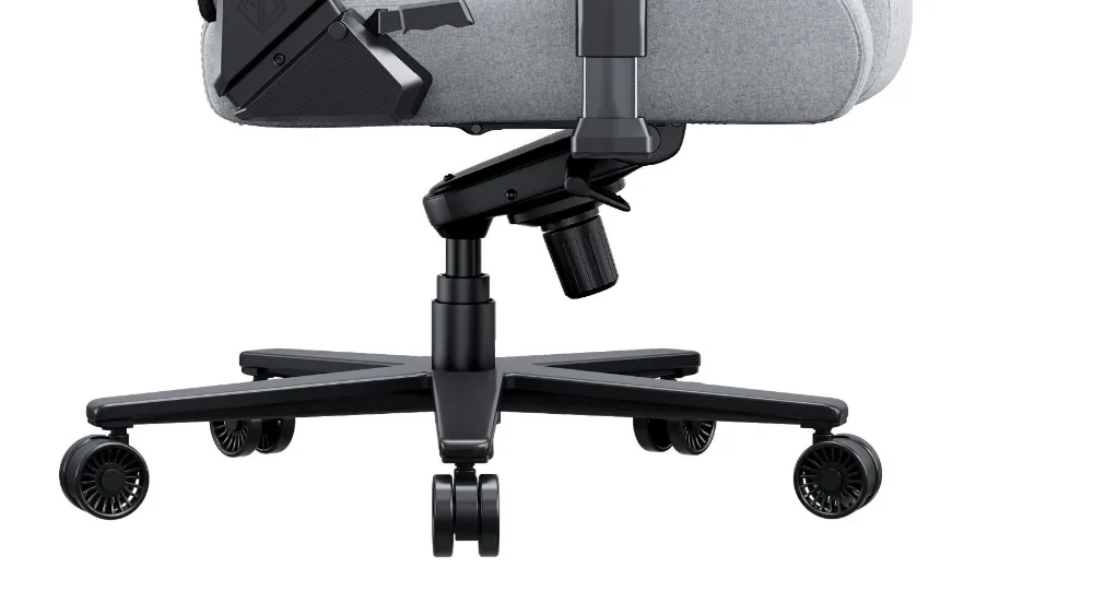 AndaSeat Kaiser 2 Pro XL kreslosining alyuminiy krestovinasi, gazlifti va 65 mm gʻildiraklari