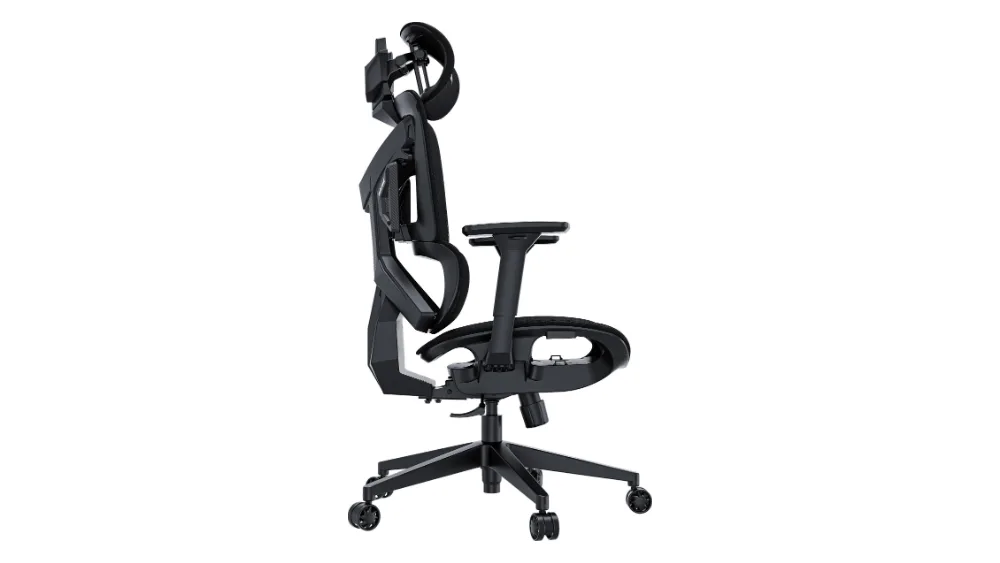 AndaSeat X-Air Mega сбоку: сиденье, спинка с поясничной секцией и подголовник