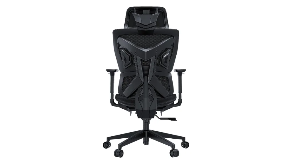 Спинка AndaSeat X-Air Mega сзади: сетка на жёсткой раме и стойка подголовника