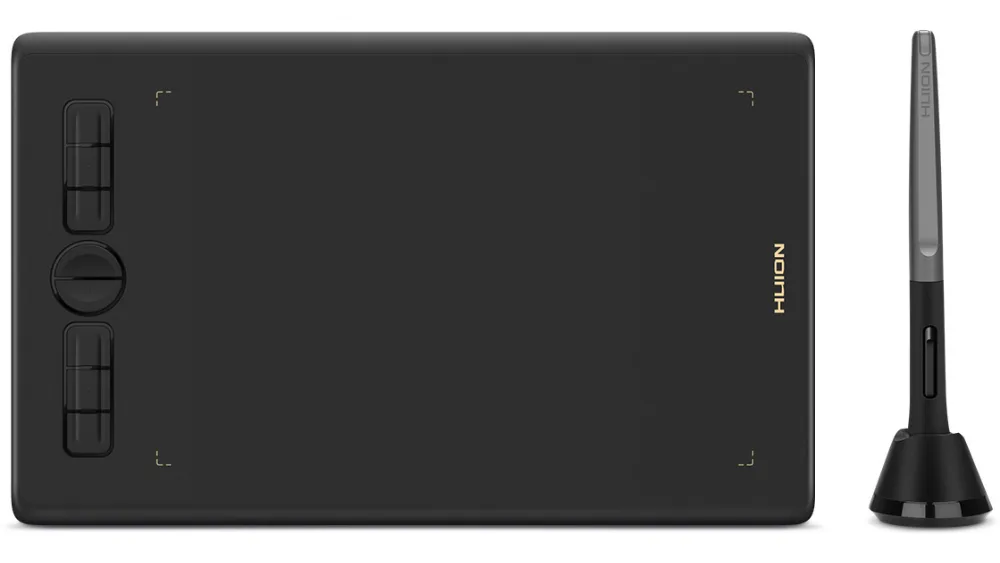 8 × 5 dyuymli ish maydoniga ega Huion Inspiroy H580X grafik plansheti va tagligidagi pero