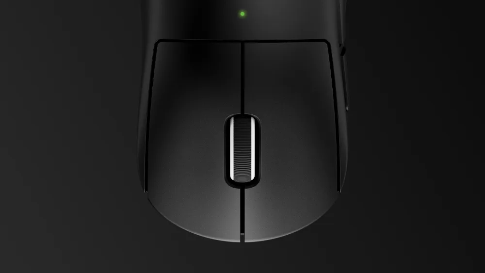 Qora Logitech G PRO X SUPERLIGHT 2c sichqonchasi, yuqoridan koʻrinish