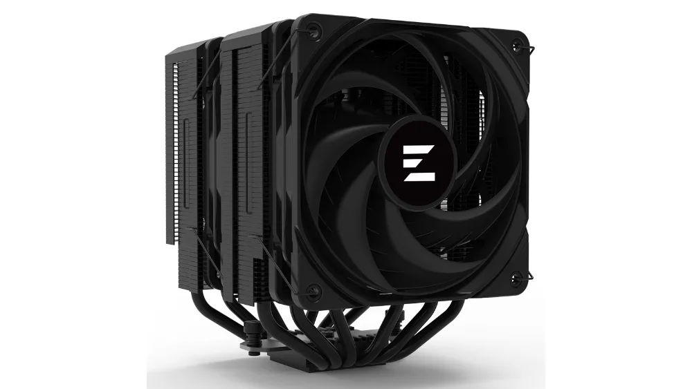 Кулер Zalman CNPS14X DUO: две чёрные башни, вентилятор 120 мм спереди и шесть тепловых трубок