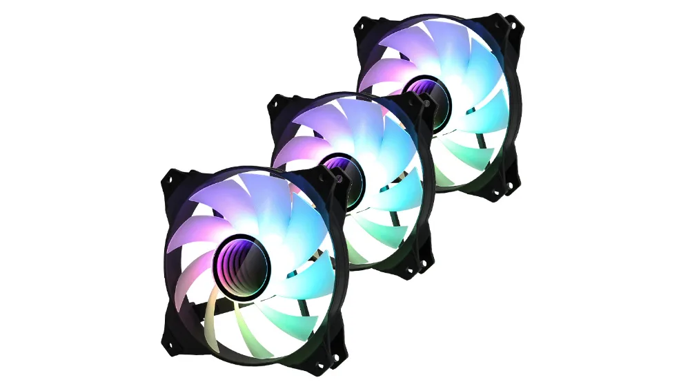 Три вентилятора Zalman ZM-IF120A3 с подсветкой ARGB и зеркальным центром
