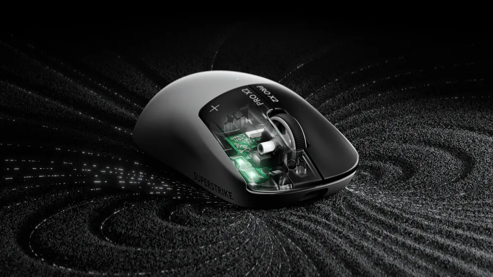 Logitech G PRO X2 SUPERSTRIKE с прозрачной кнопкой — микромоторы отдачи и датчики внутри