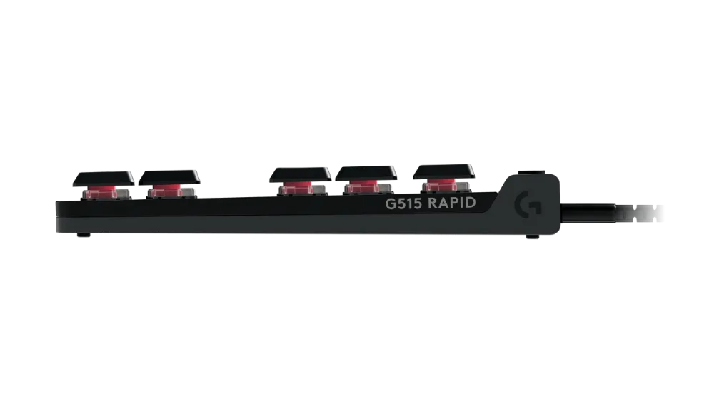 Logitech G515 RAPID TKL сбоку — низкий корпус и низкопрофильные клавиши