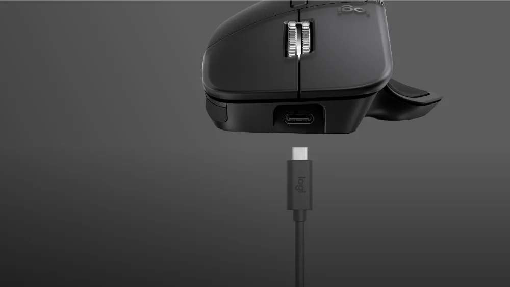 Разъём USB-C спереди Logitech MX Master 4 для зарядки