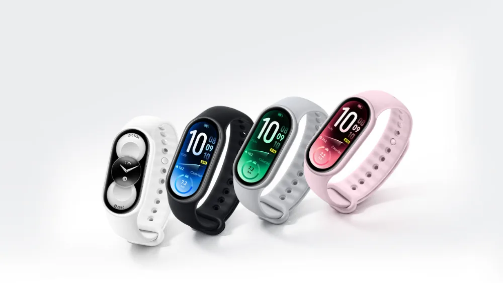 Toʻrt rangdagi Xiaomi Smart Band 11: oq Ceramic Edition, qora, kumushrang va pushti Mystic Rose