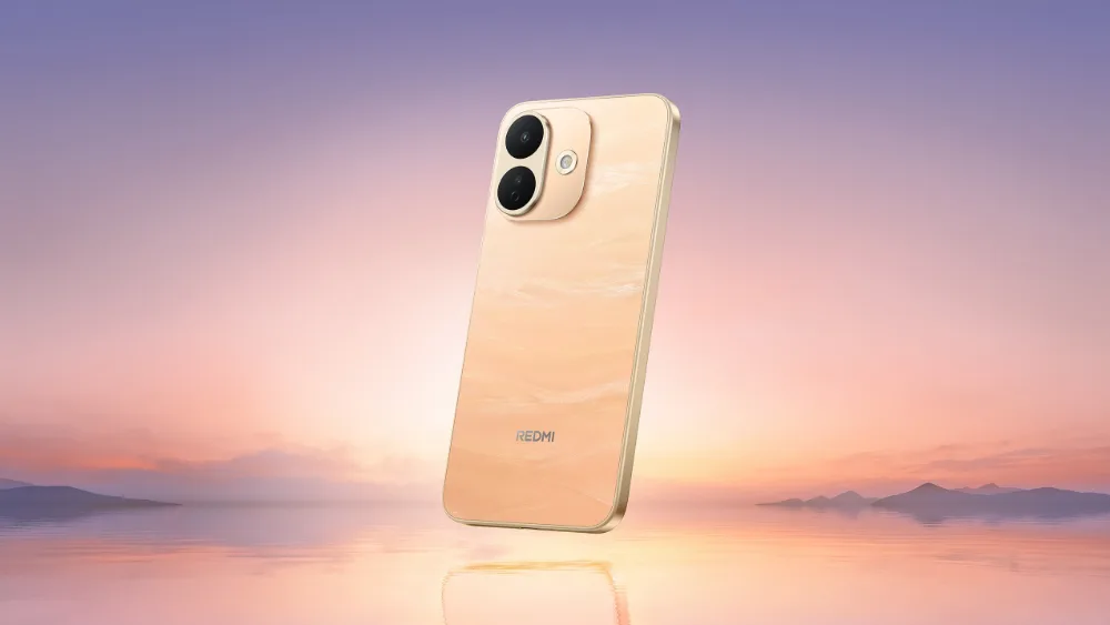 Redmi Note 17 Pro 5G цвета Satin Orange на фоне заката